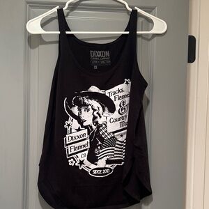 DIXXON Women's Black Graphic Tank Top